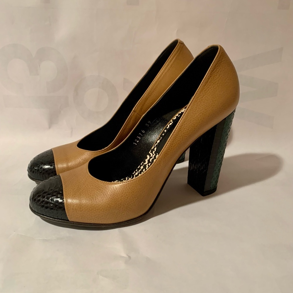 DRIES VAN NOTEN SZ39 colour block heel
